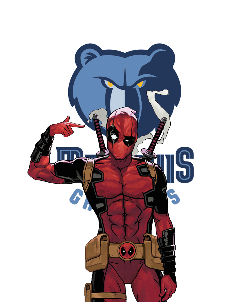 Memphis Grizzlies Deadpool Logo vinyl decal